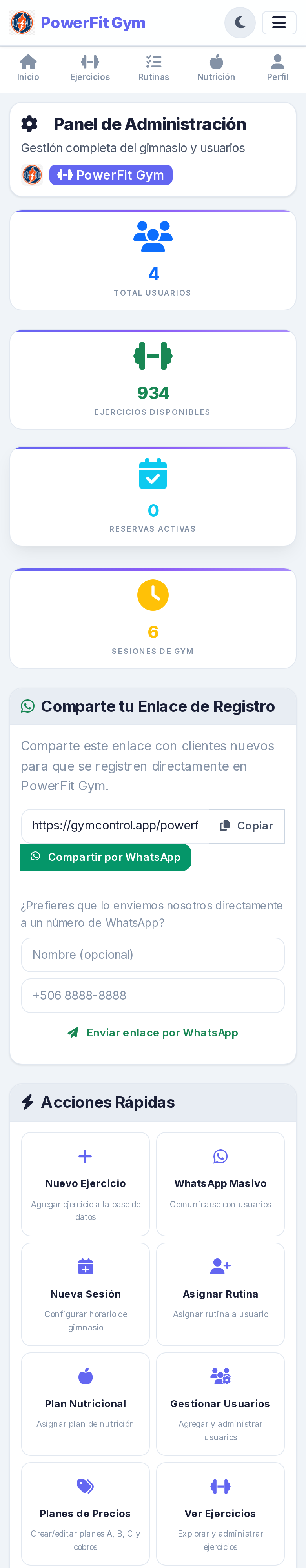 Captura de GymControl