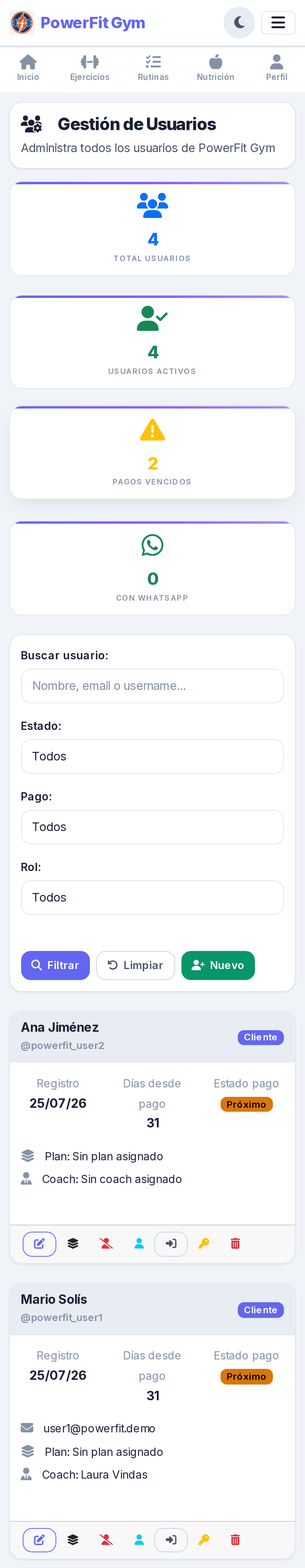 Gestión de Usuarios